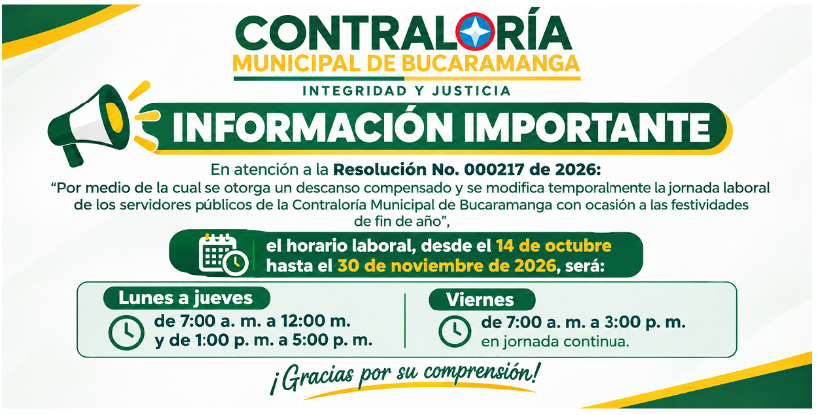 MODIFCACION HORARIO DEL 14 DE OCTUBRE AL 30 DE NOVIEMBRE...