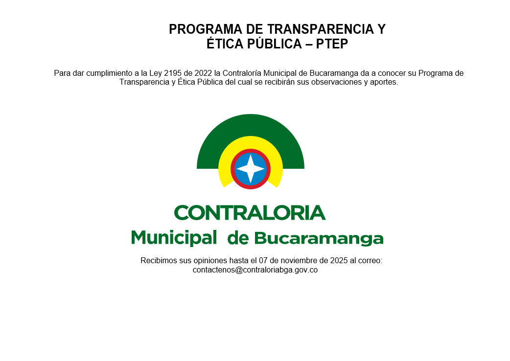 PROGRAMA DE TRANSPARENCIA Y  ÉTICA PÚBLICA – PTEP 