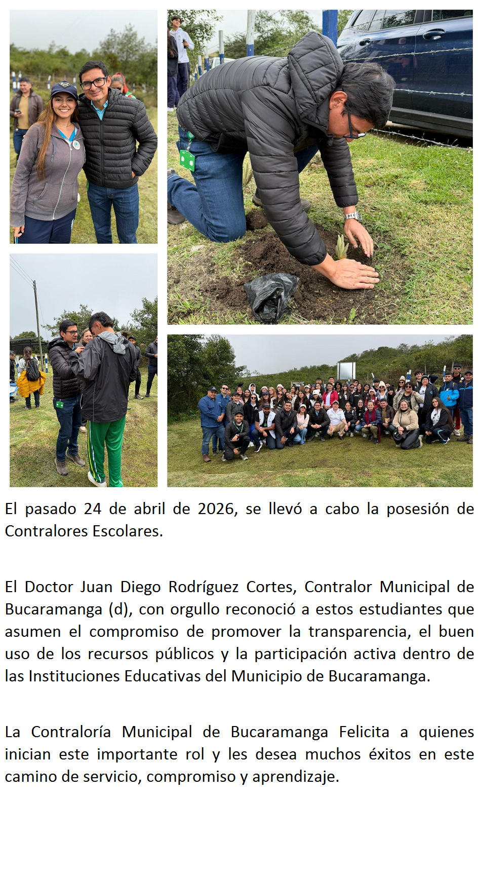 Posesión de Contralores Escolares.