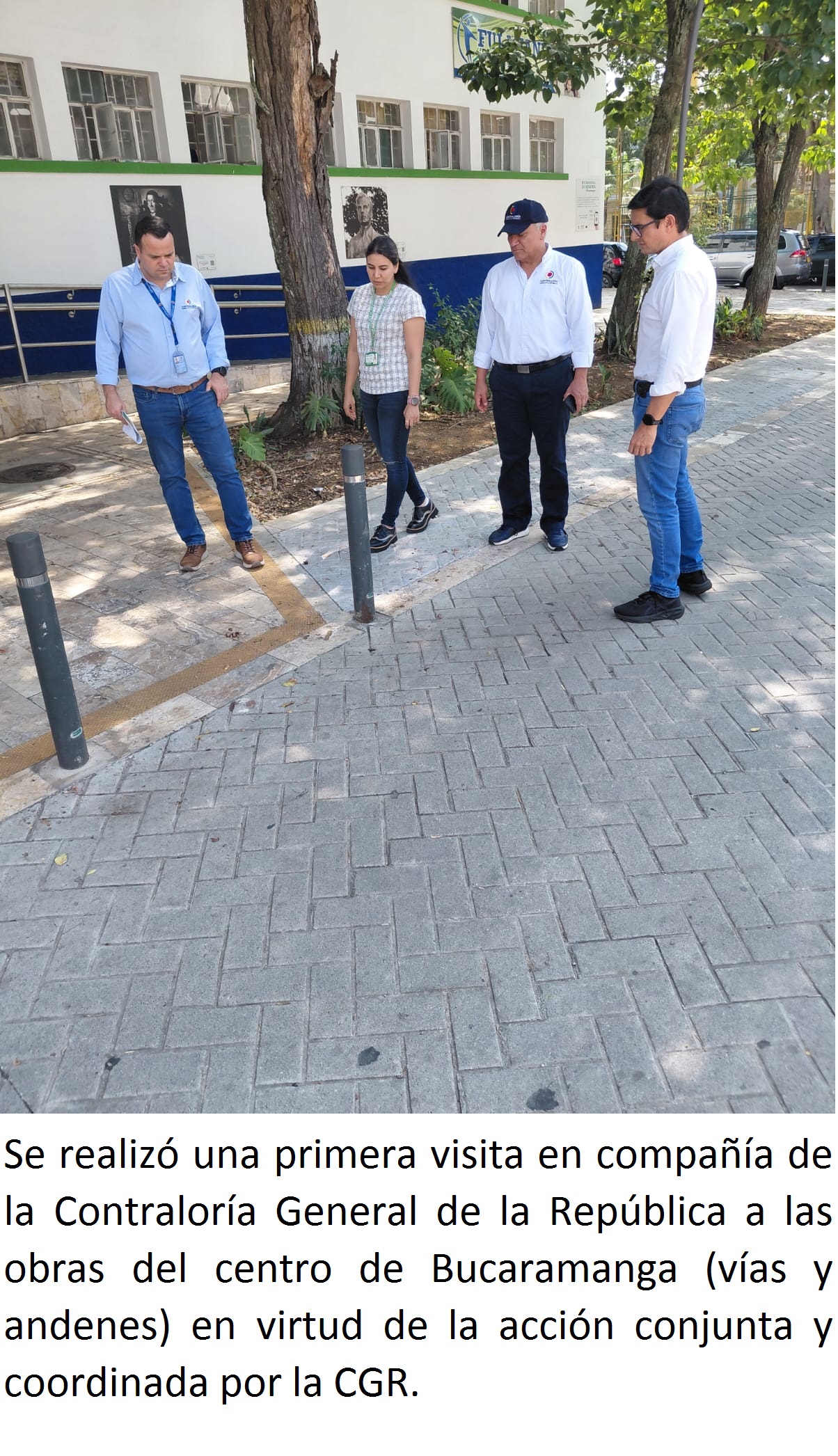 VISITA OBRAS CENTRO DE BUCARAMANGA VIAS Y ANDENES